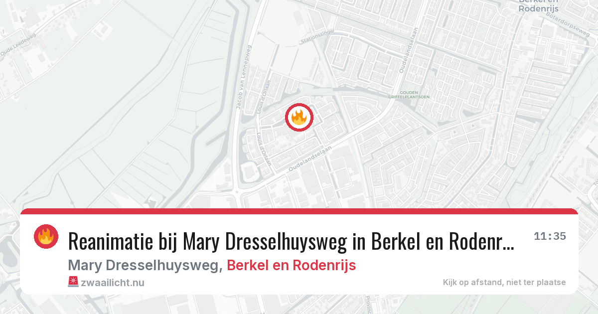 Reanimatie bij Mary Dresselhuysweg in Berkel en Rodenrijs — 9 mei 2026