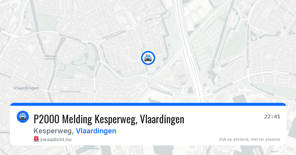 P2000 Melding Kesperweg, Vlaardingen — 26 jul 2026