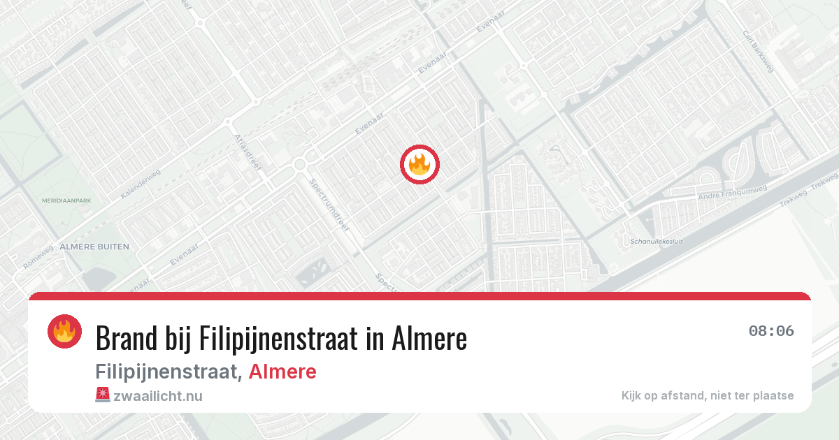 Brand bij Filipijnenstraat in Almere — 24 jul 2026