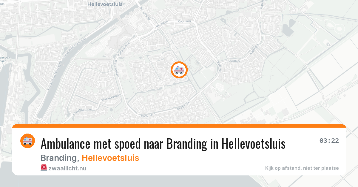 Ambulance met spoed naar Branding in Hellevoetsluis — 22 jul 2026