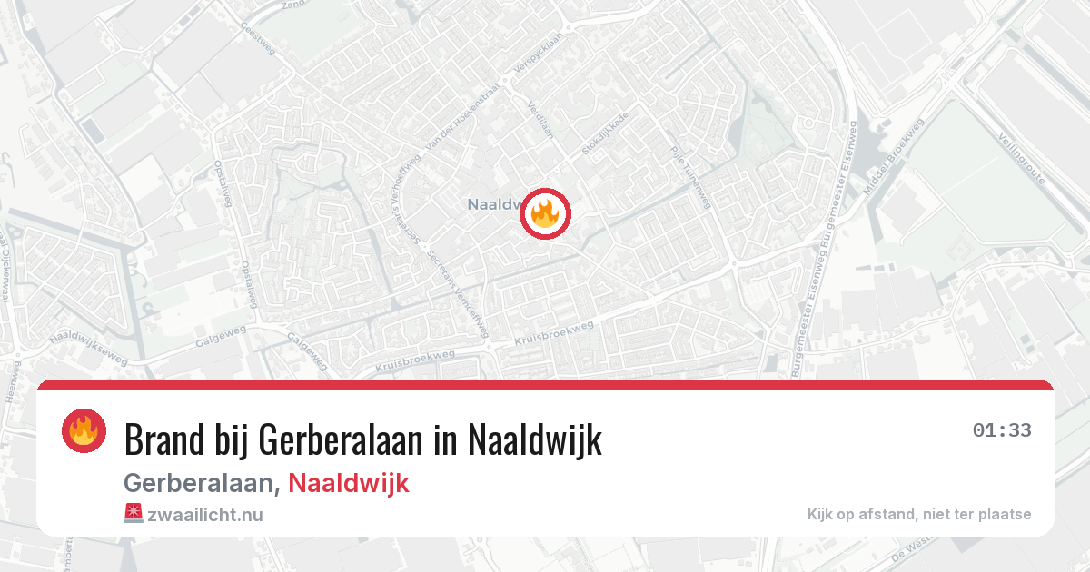 Brand bij Gerberalaan in Naaldwijk — 9 mei 2026