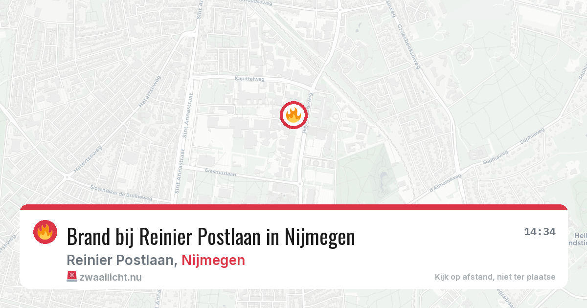 Brand bij Reinier Postlaan in Nijmegen — 5 jun 2026