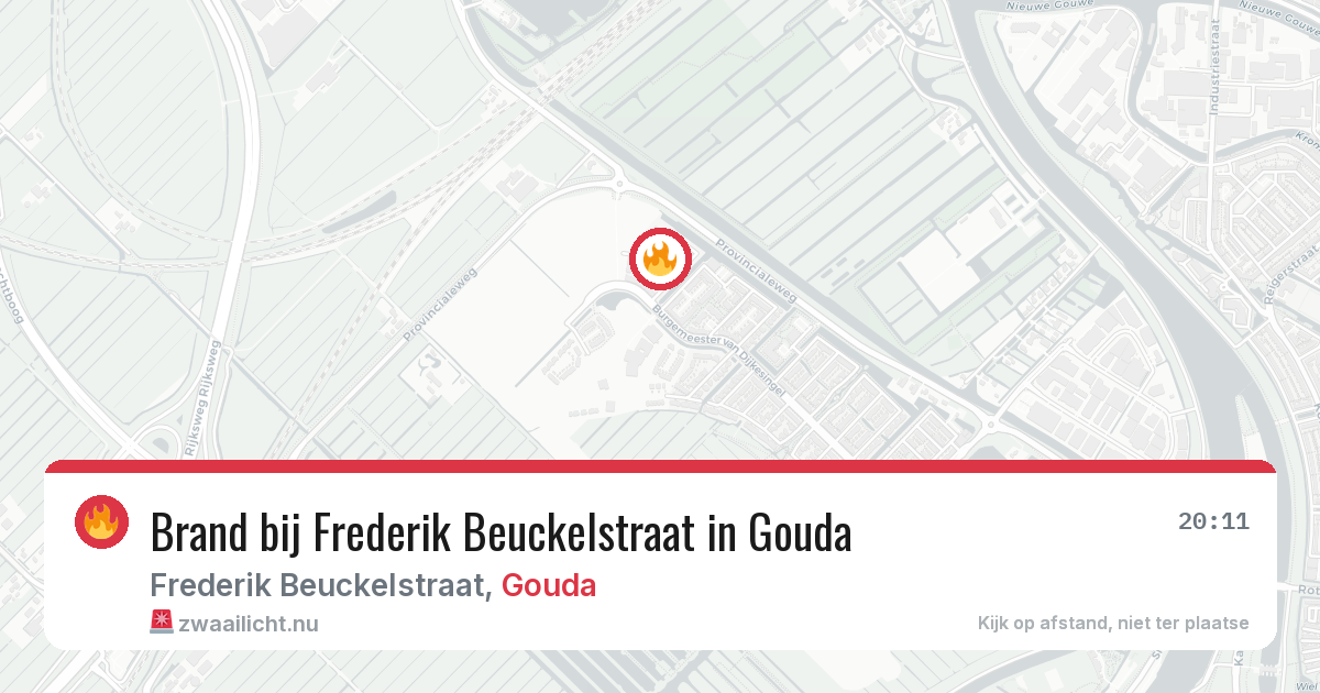 Brand bij Frederik Beuckelstraat in Gouda — 5 jun 2026