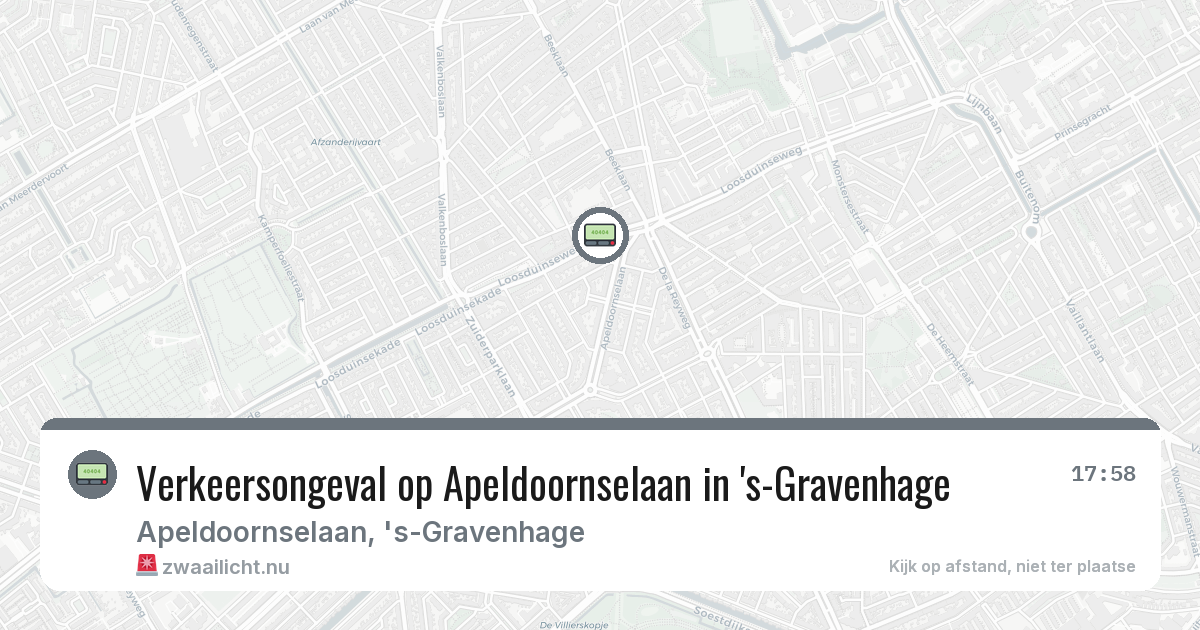 Verkeersongeval op Apeldoornselaan in 's-Gravenhage — 31 jan 2026