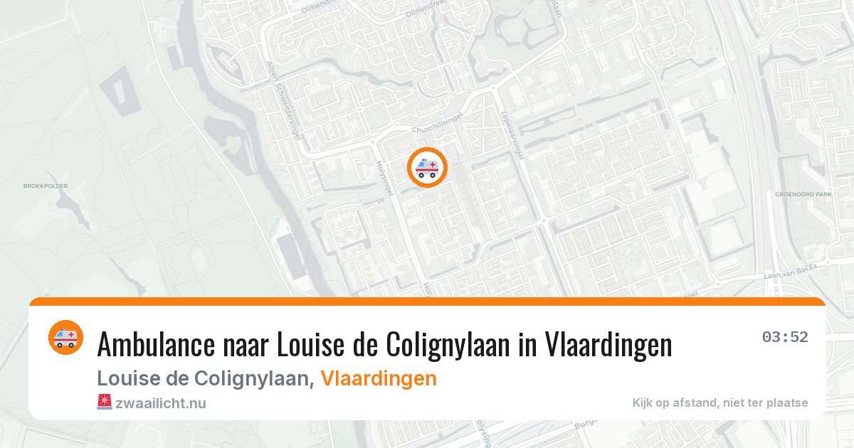 Ambulance naar Louise de Colignylaan in Vlaardingen — 14 jul 2026