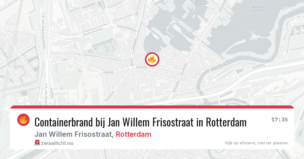 Containerbrand bij Jan Willem Frisostraat in Rotterdam — 22 apr 2026
