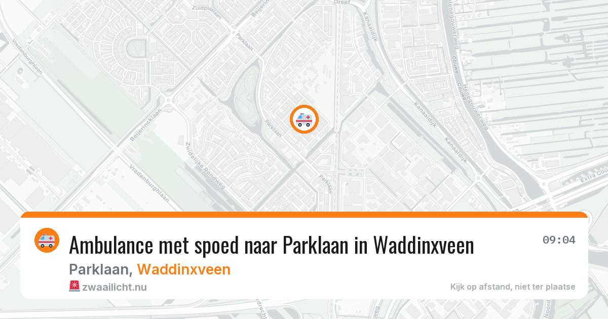 Ambulance met spoed naar Parklaan in Waddinxveen — 24 feb 2026