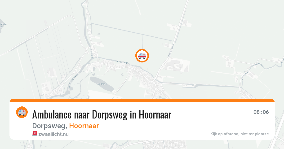 Ambulance naar Dorpsweg in Hoornaar — 7 jun 2026