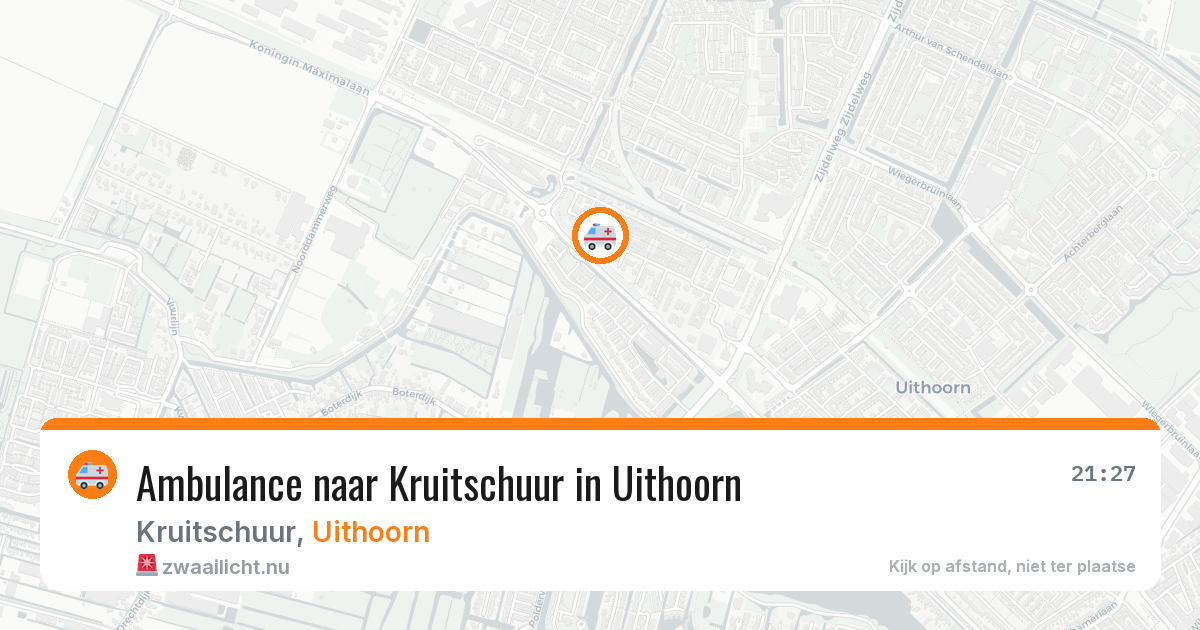 Ambulance naar Kruitschuur in Uithoorn — 1 jun 2026