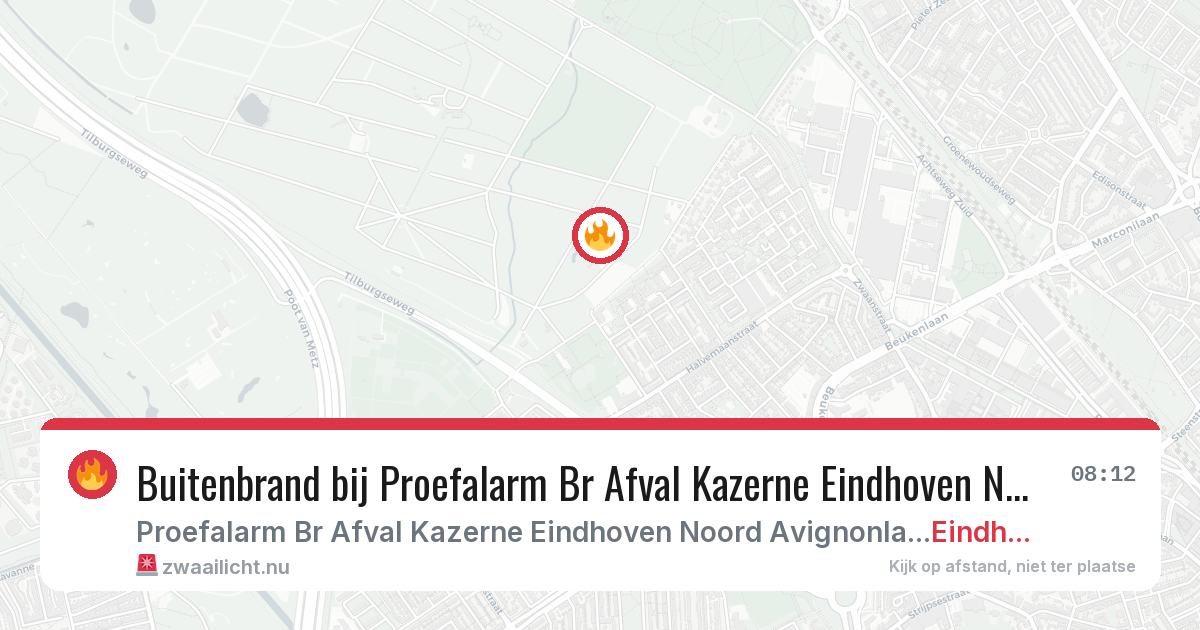 Buitenbrand bij Proefalarm Br Afval Kazerne Eindhoven Noord Avignonlaan Eindhoven in Eindhoven — 25 mei 2026