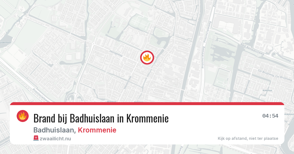 Brand bij Badhuislaan in Krommenie — 14 jul 2026