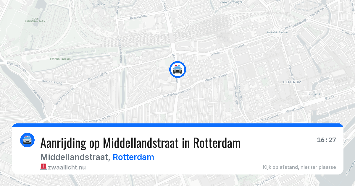 Aanrijding op Middellandstraat in Rotterdam — 1 apr 2026
