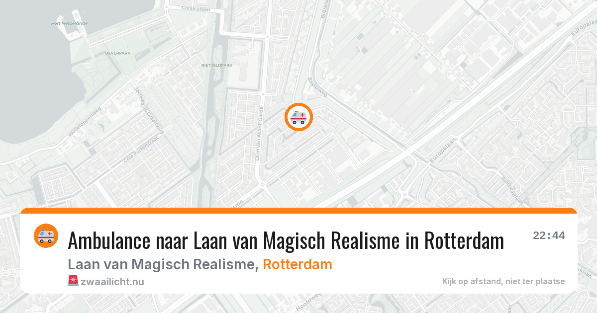 Ambulance naar Laan van Magisch Realisme in Rotterdam — 6 jun 2026