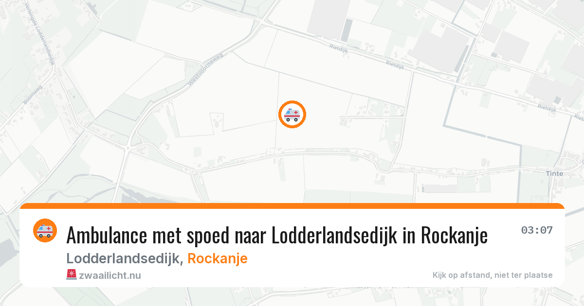 Ambulance met spoed naar Lodderlandsedijk in Rockanje — 29 mrt 2026