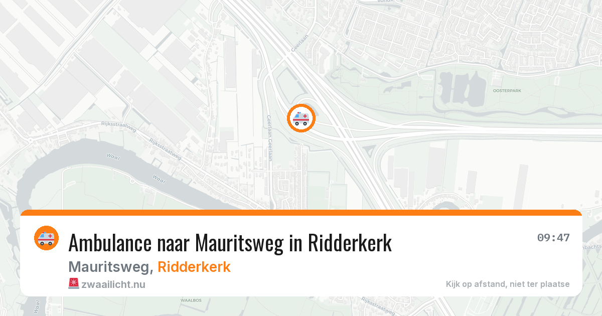 Ambulance naar Mauritsweg in Ridderkerk — 1 jun 2026