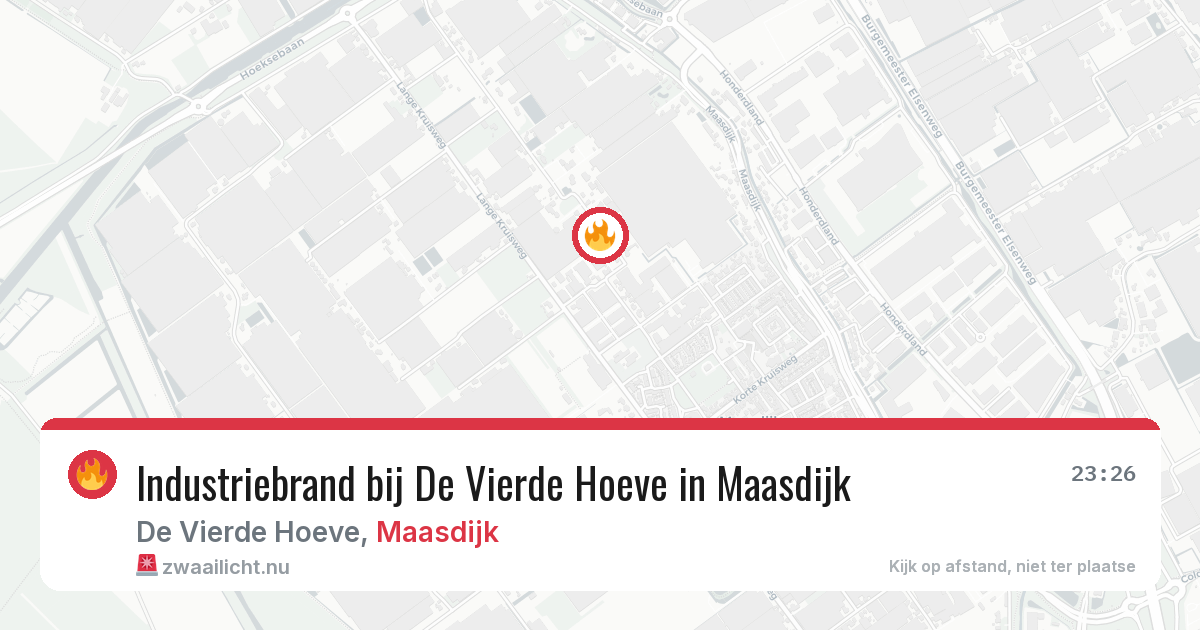 Industriebrand bij De Vierde Hoeve in Maasdijk — 20 feb 2026
