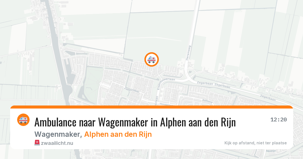 Ambulance naar Wagenmaker in Alphen aan den Rijn — 1 mei 2026