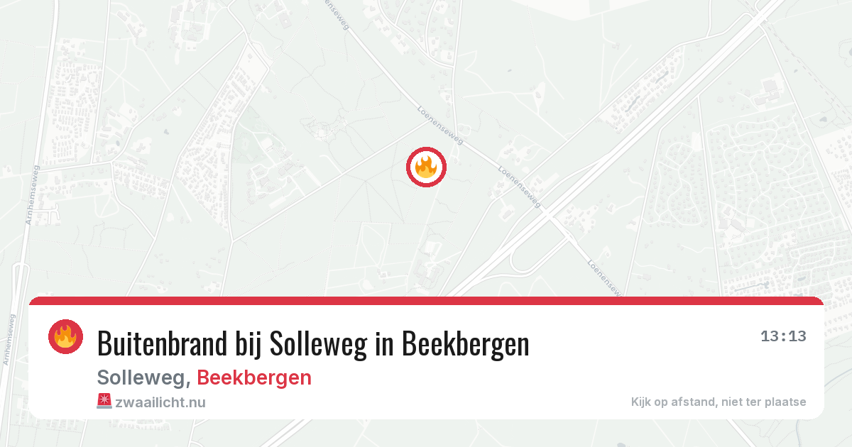 Buitenbrand bij Solleweg in Beekbergen — 1 jun 2026