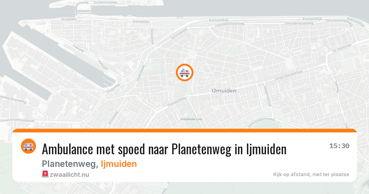Ambulance met spoed naar Planetenweg in Ijmuiden — 15 mei 2026