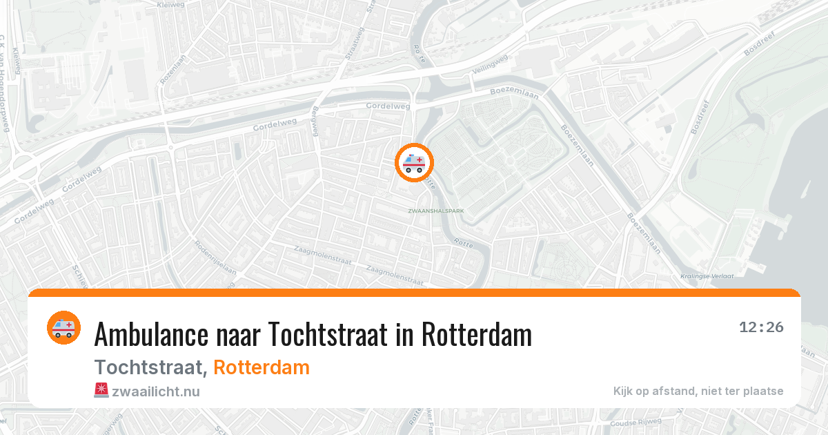 Ambulance naar Tochtstraat in Rotterdam — 23 jul 2026