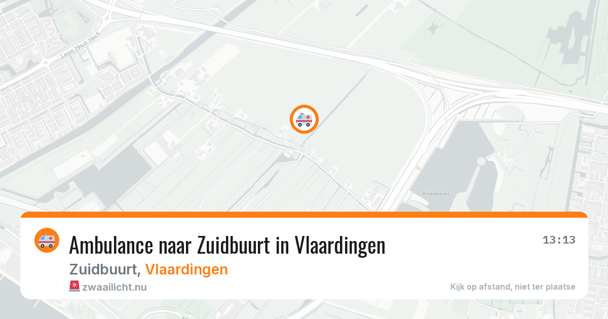 Ambulance naar Zuidbuurt in Vlaardingen — 25 jul 2026