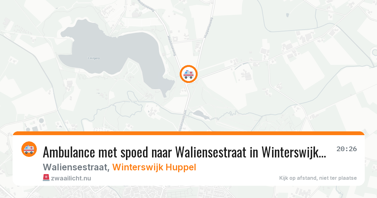Ambulance met spoed naar Waliensestraat in Winterswijk Huppel — 23 mei 2026