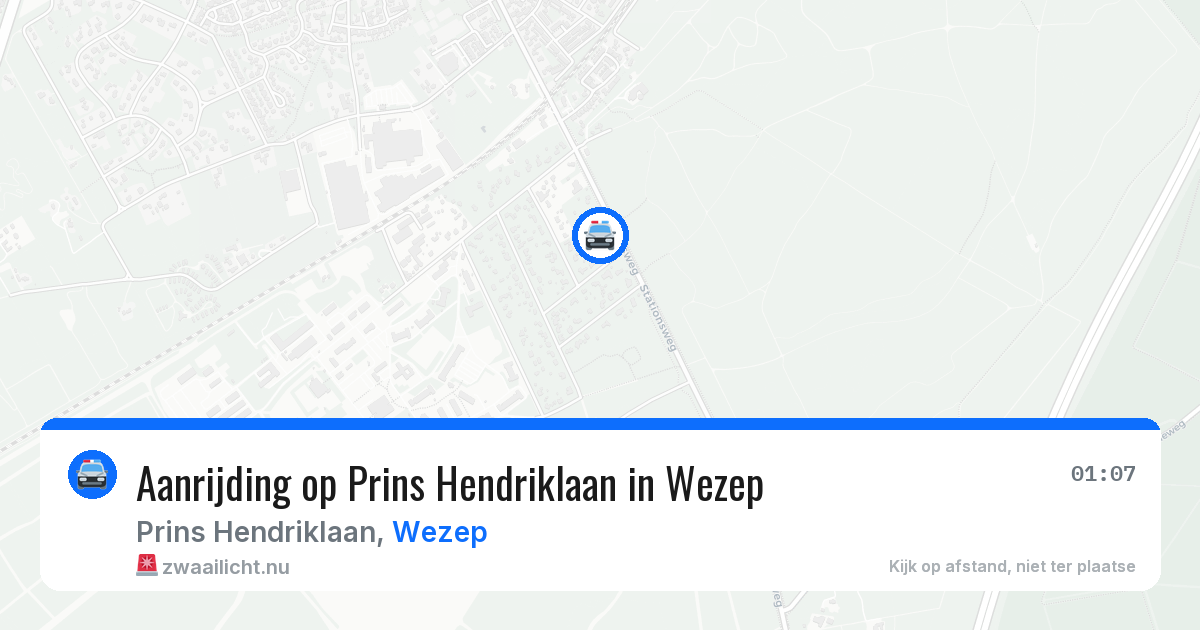 Aanrijding op Prins Hendriklaan in Wezep — 2 apr 2026