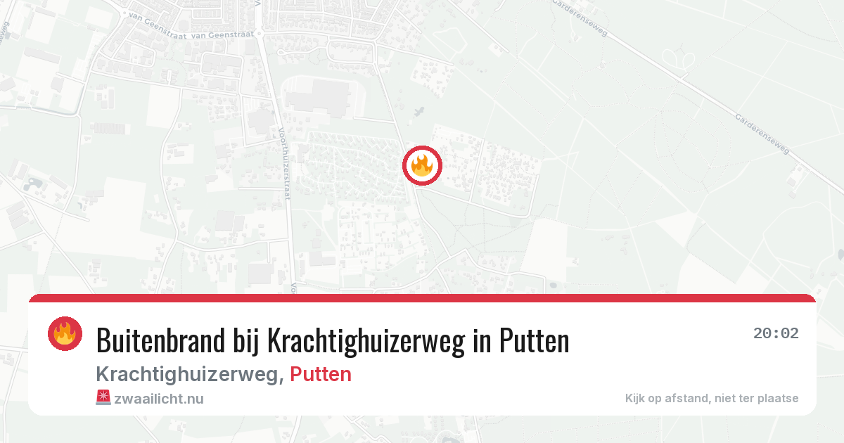 Buitenbrand bij Krachtighuizerweg in Putten — 18 mei 2026