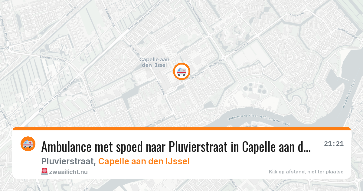 Ambulance met spoed naar Pluvierstraat in Capelle aan den IJssel — 4 jun 2026