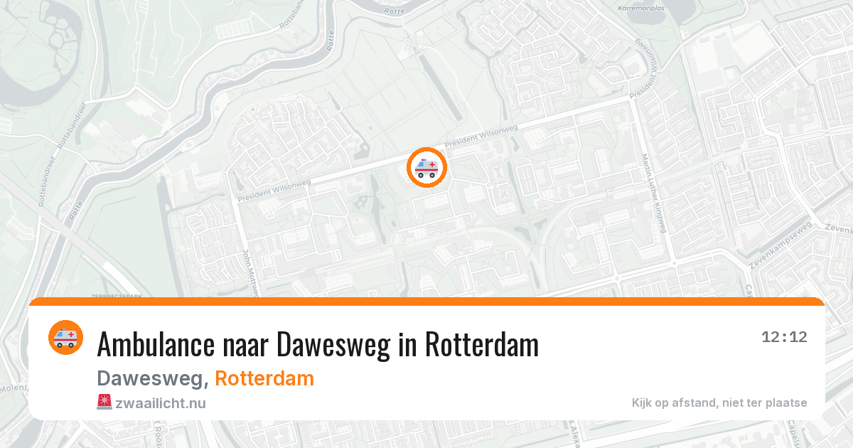 Ambulance naar Dawesweg in Rotterdam — 20 mei 2026