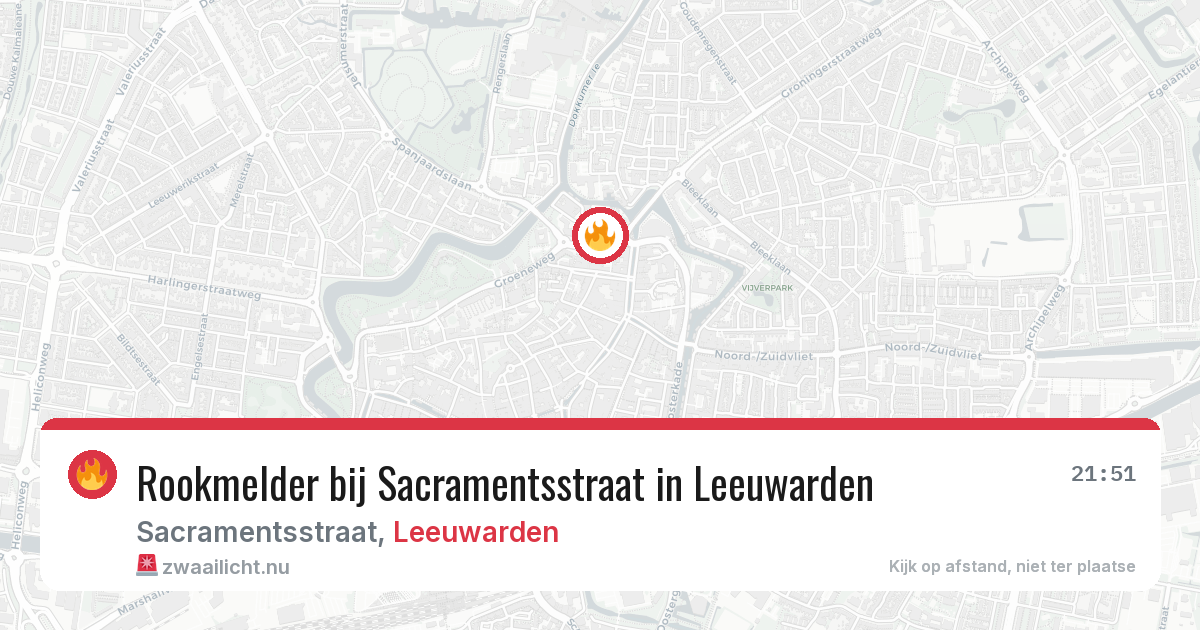 Rookmelder bij Sacramentsstraat in Leeuwarden — 14 jul 2026