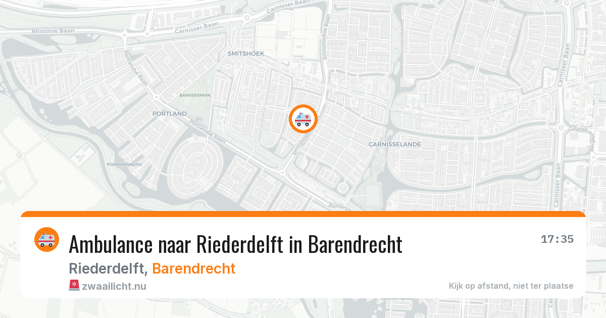 Ambulance naar Riederdelft in Barendrecht — 11 jul 2026