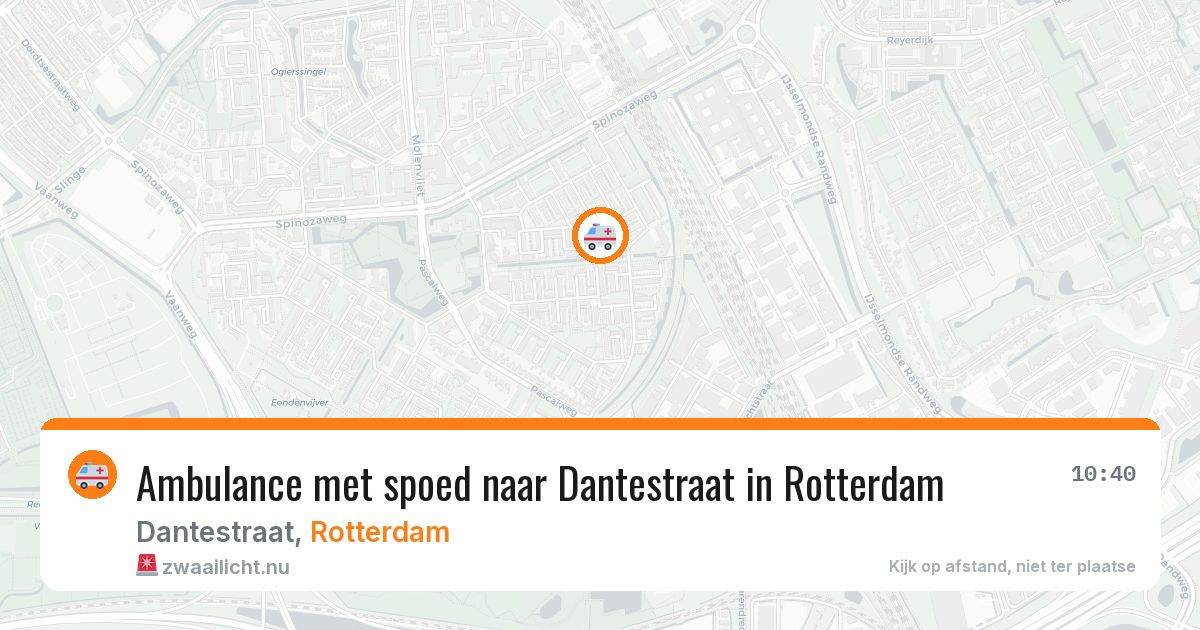 Ambulance met spoed naar Dantestraat in Rotterdam — 2 jun 2026