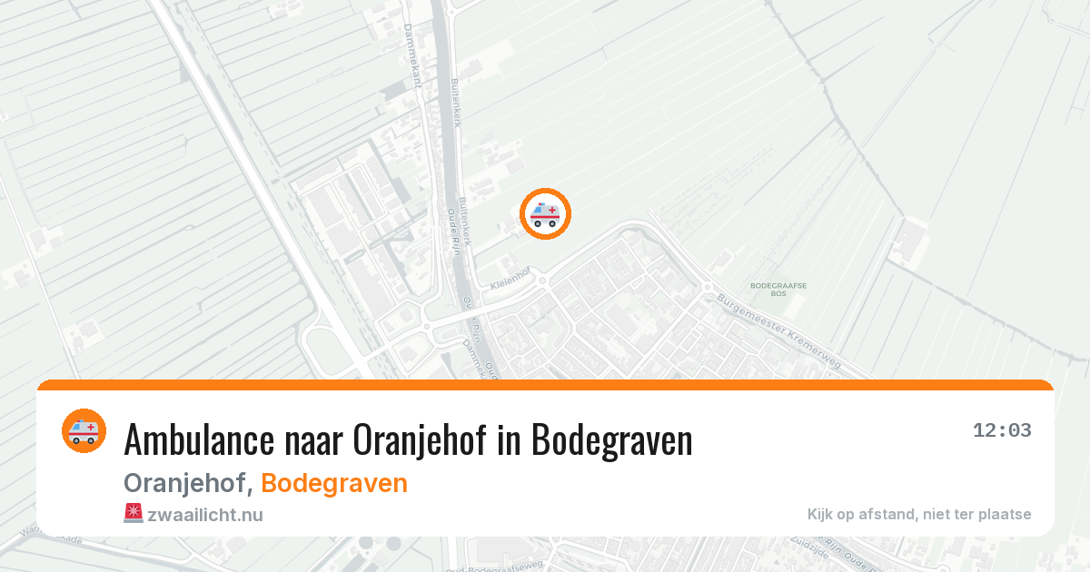 Ambulance naar Oranjehof in Bodegraven — 29 mei 2026