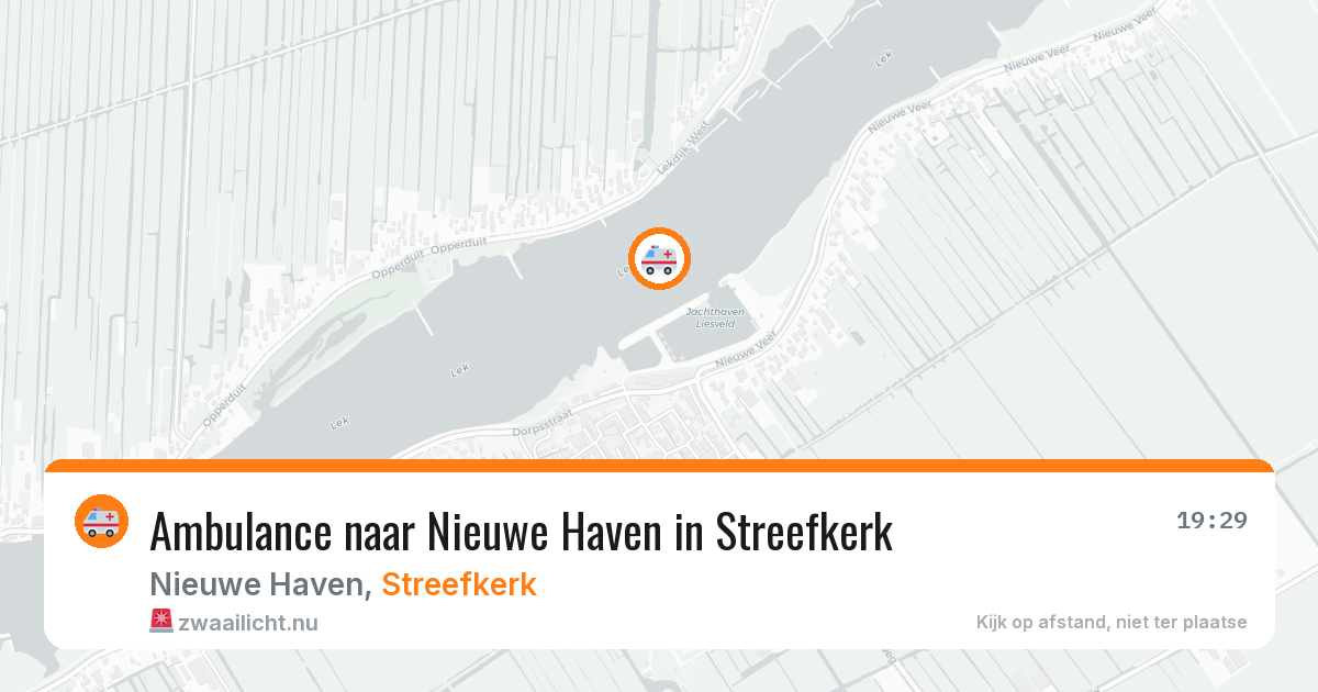 Ambulance naar Nieuwe Haven in Streefkerk — 24 jul 2026