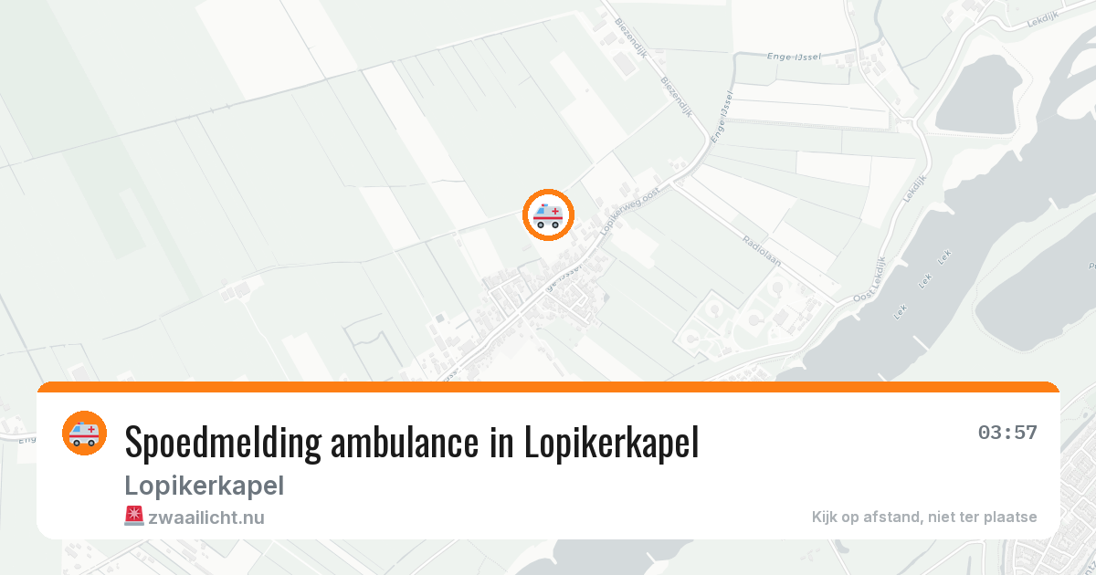 Spoedmelding ambulance in Lopikerkapel — 23 mei 2026