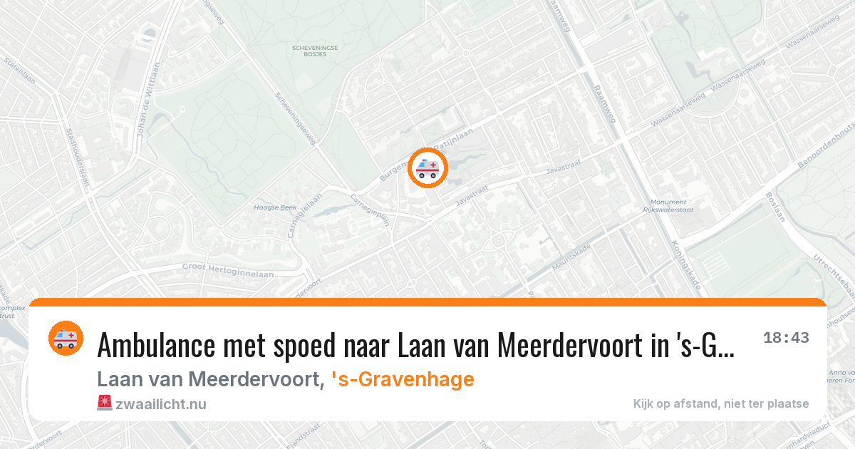 Ambulance met spoed naar Laan van Meerdervoort in 's-Gravenhage — 10 jul 2026