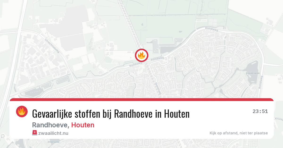 Gevaarlijke stoffen bij Randhoeve in Houten — 18 mrt 2026