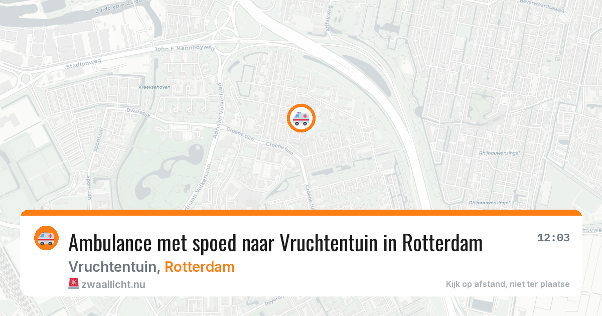Ambulance met spoed naar Vruchtentuin in Rotterdam — 26 mei 2026