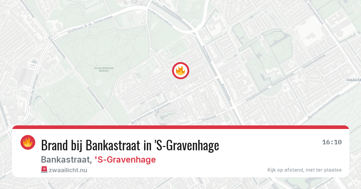 Brand bij Bankastraat in 'S-Gravenhage — 21 jul 2026