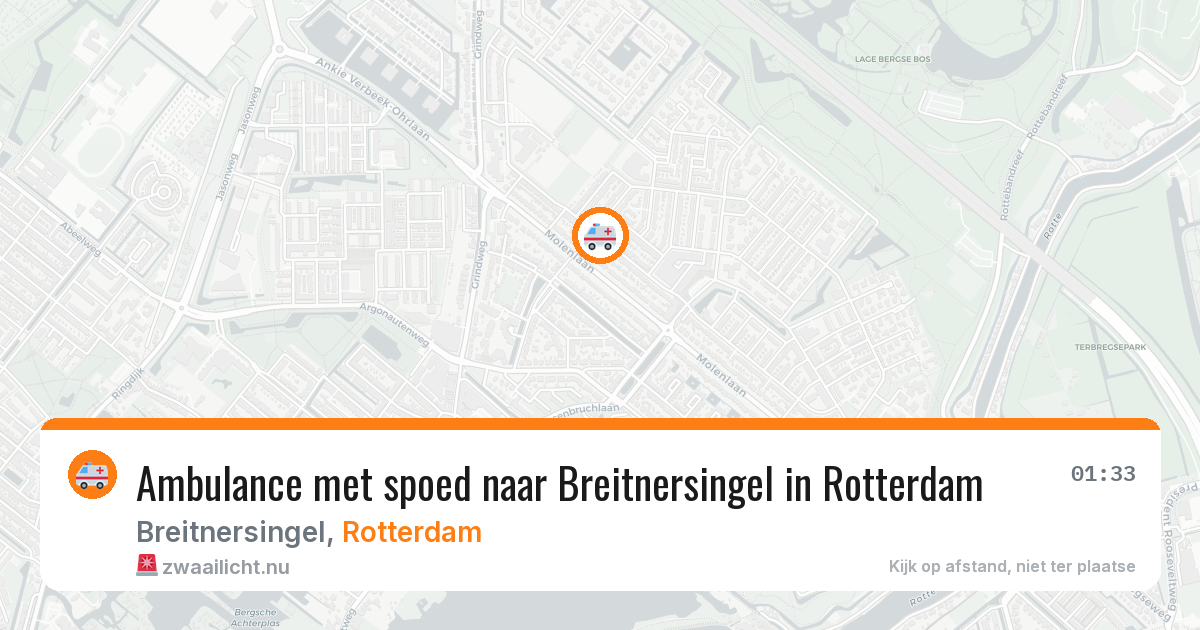 Ambulance met spoed naar Breitnersingel in Rotterdam — 31 mei 2026