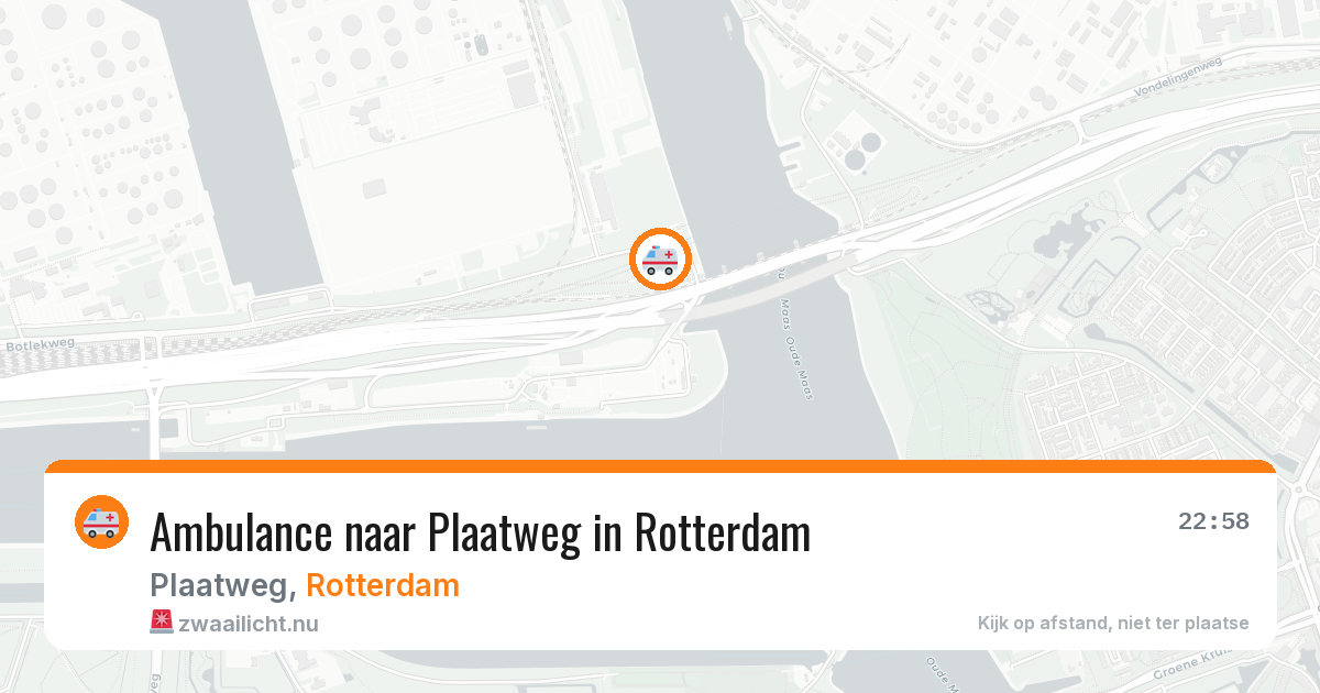 Ambulance naar Plaatweg in Rotterdam — 10 jul 2026