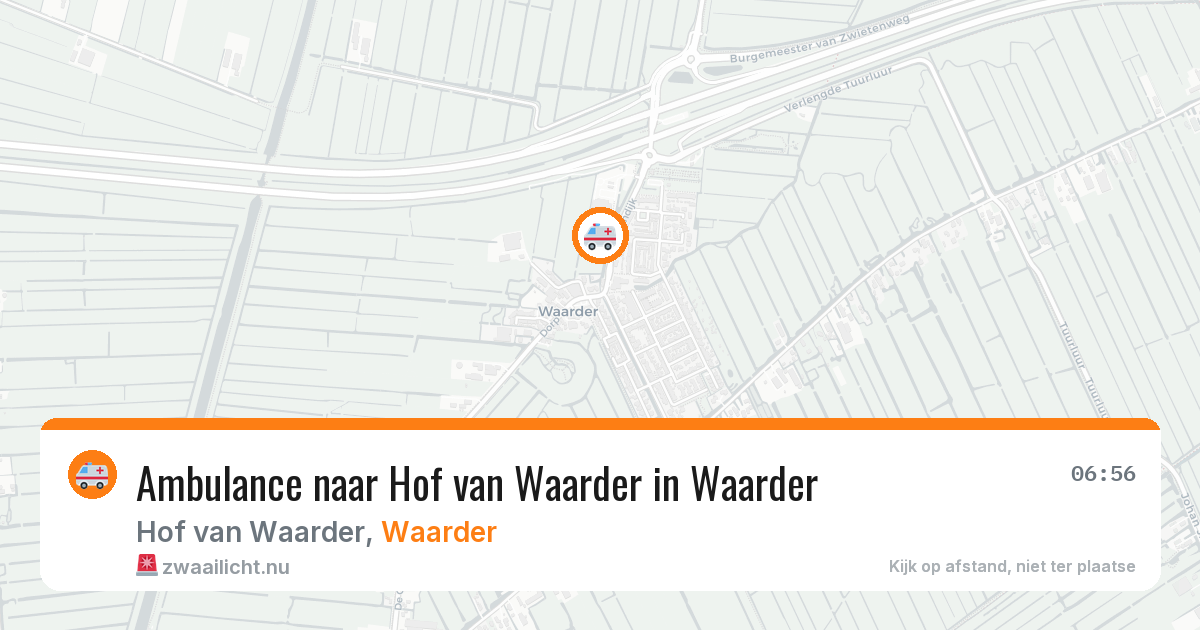 Ambulance naar Hof van Waarder in Waarder — 21 mrt 2026