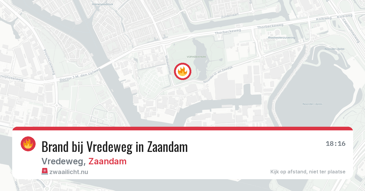 Brand bij Vredeweg in Zaandam — 14 mei 2026