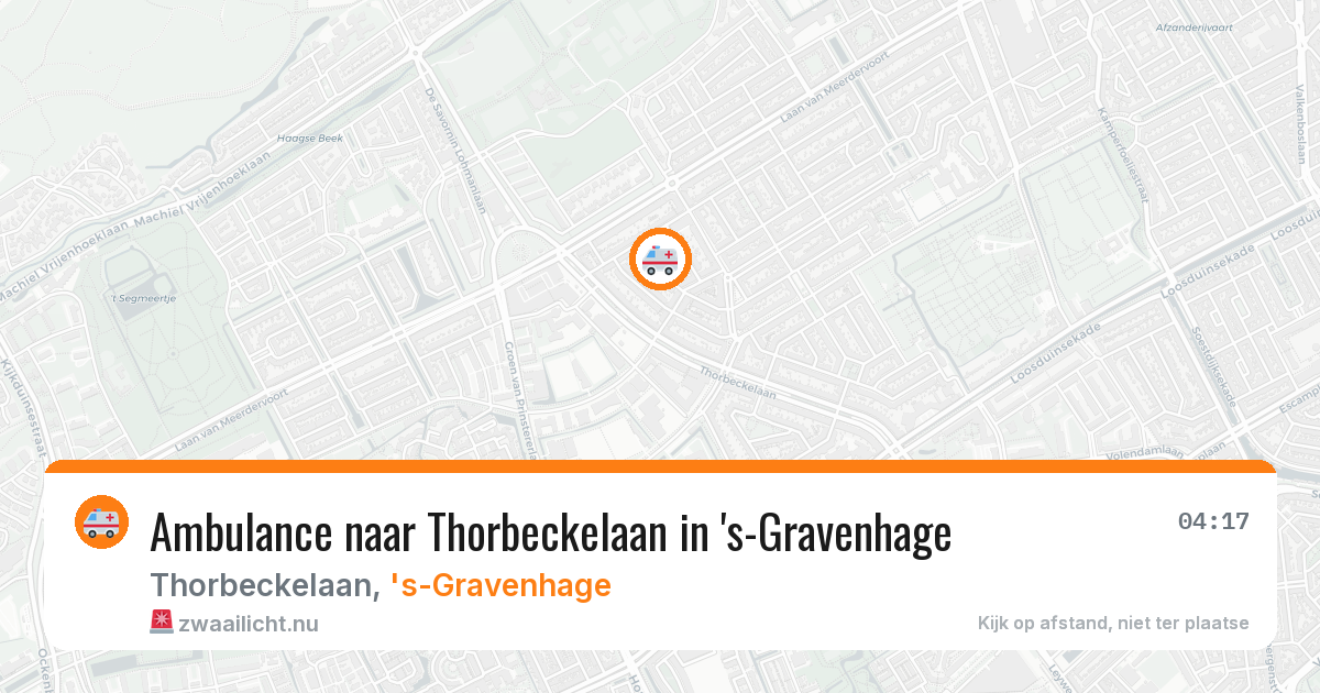 Ambulance naar Thorbeckelaan in 's-Gravenhage — 17 jul 2026