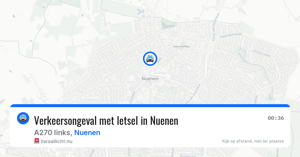 Verkeersongeval met letsel in Nuenen — 31 mrt 2026