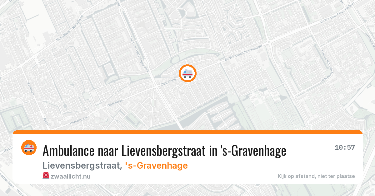 Ambulance naar Lievensbergstraat in 's-Gravenhage — 22 jul 2026