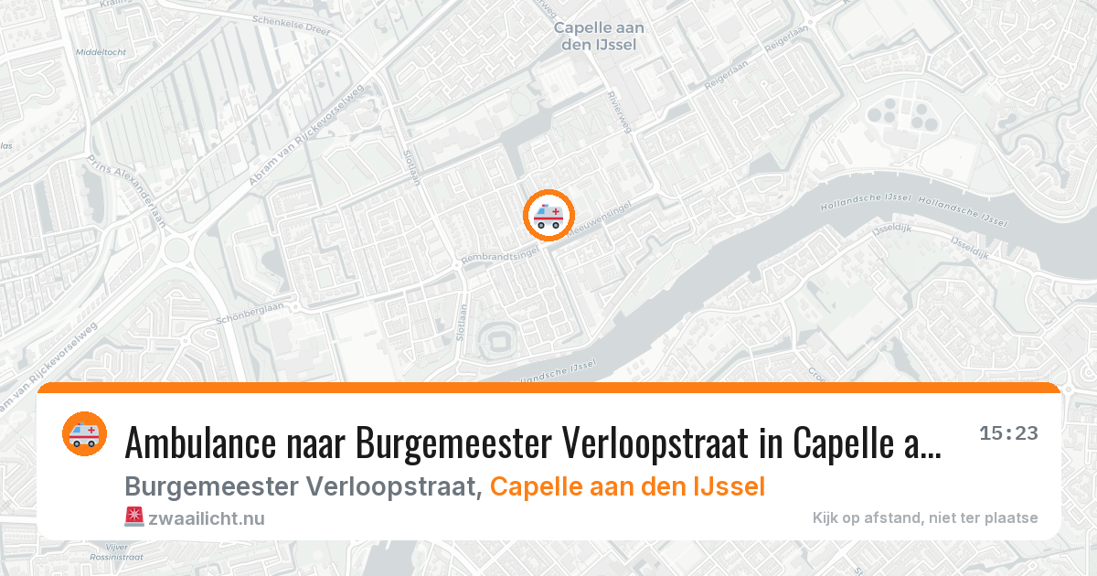 Ambulance naar Burgemeester Verloopstraat in Capelle aan den IJssel — 2 jun 2026