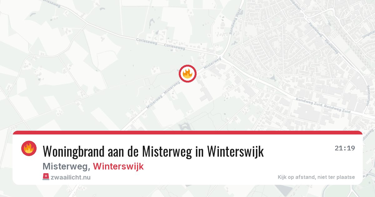 Woningbrand aan de Misterweg in Winterswijk — 1 jun 2026