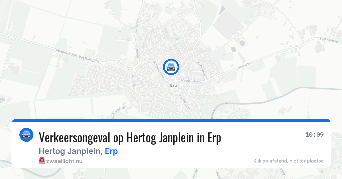 Verkeersongeval op Hertog Janplein in Erp — 8 jul 2026